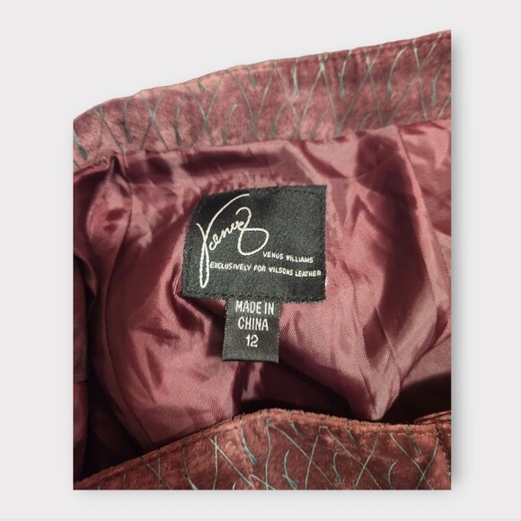 Venus x Wilsons Leather Mid-Rise Flared Leather Pants 12 - Picture 2 of 5